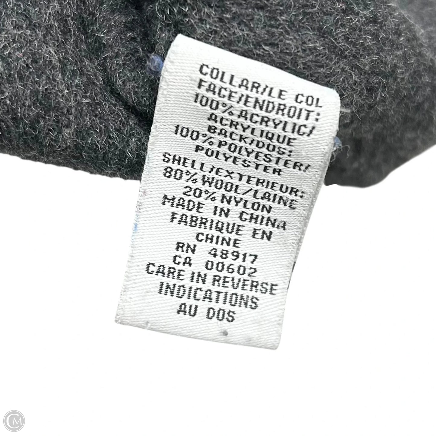 Coat Peacoat By Calvin Klein In Grey, Size: M