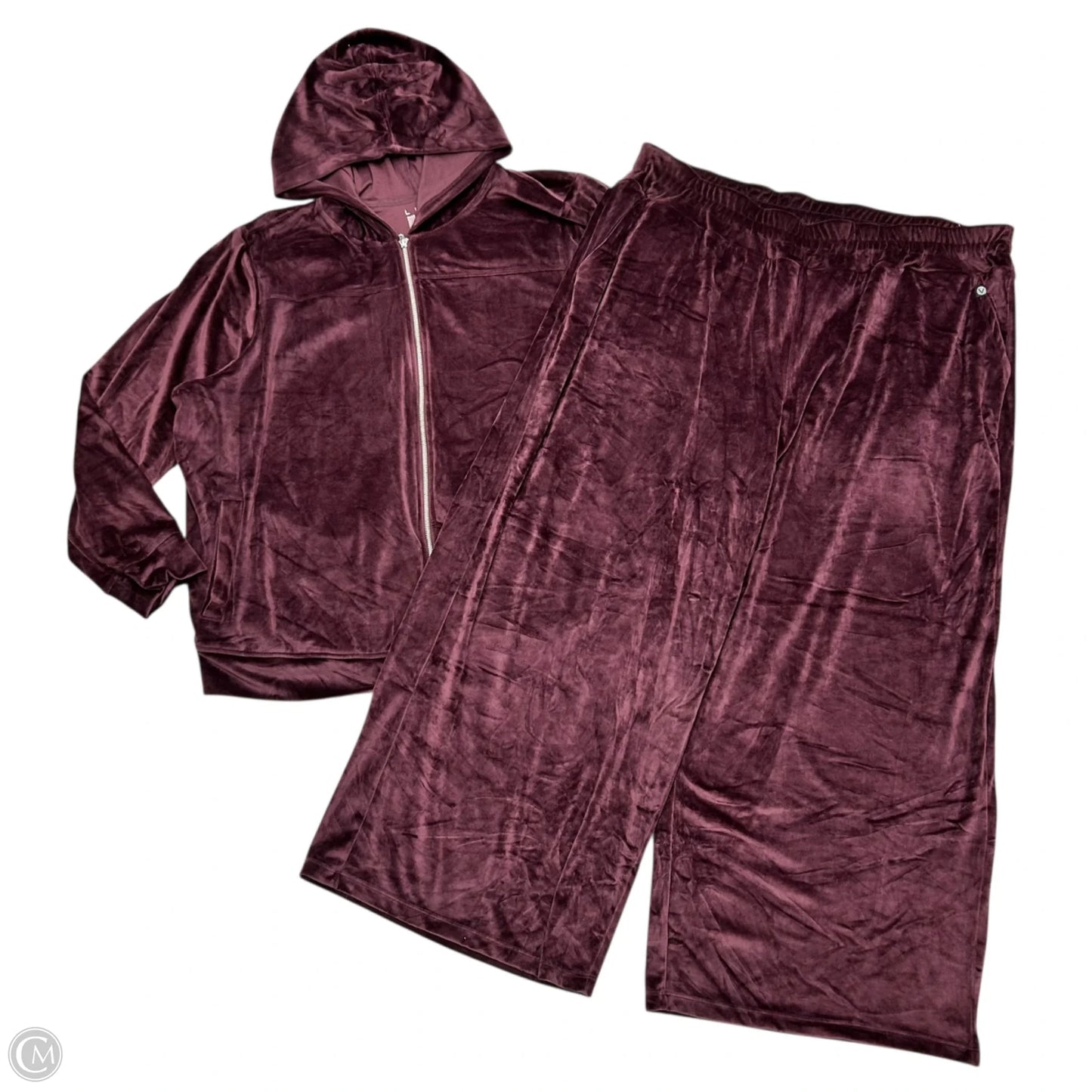 Pants Set 2pc By Livi Active In Maroon, Size: 5x