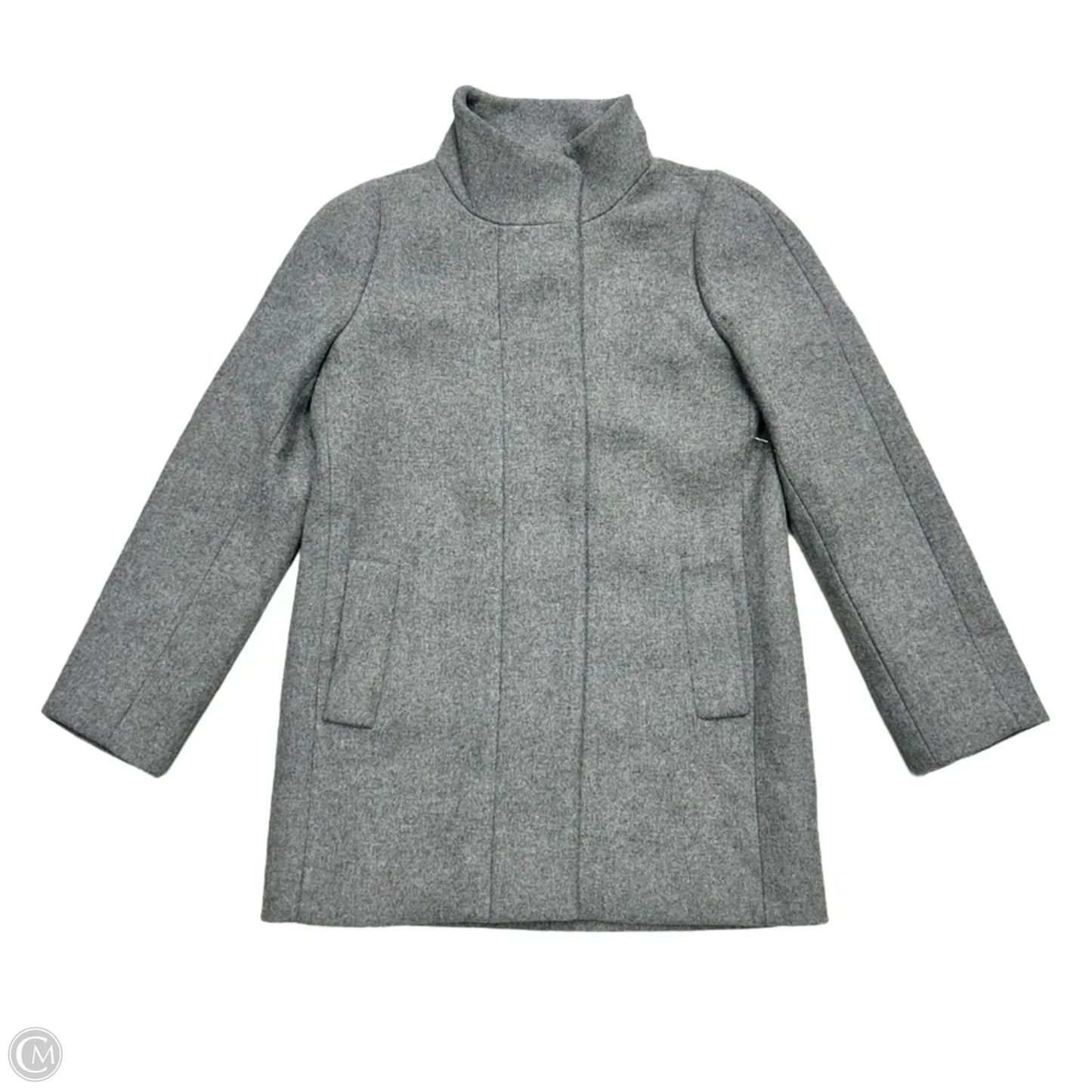Coat Peacoat By J. Crew In Grey, Size: S