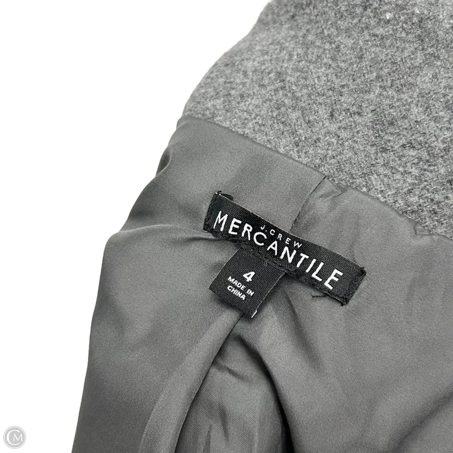 Coat Peacoat By J. Crew In Grey, Size: S