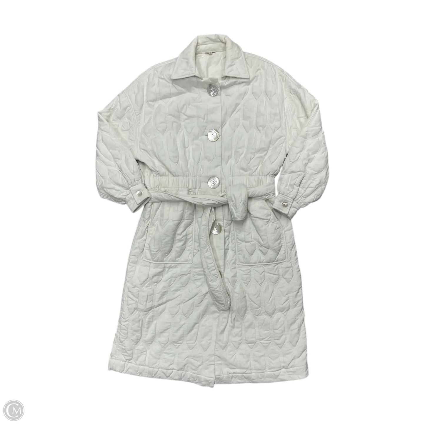 Coat Trench Coat By Splendid In White, Size: S