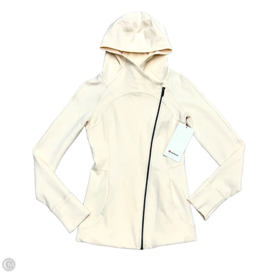 Athletic Jacket By Lululemon In Cream, Size: S