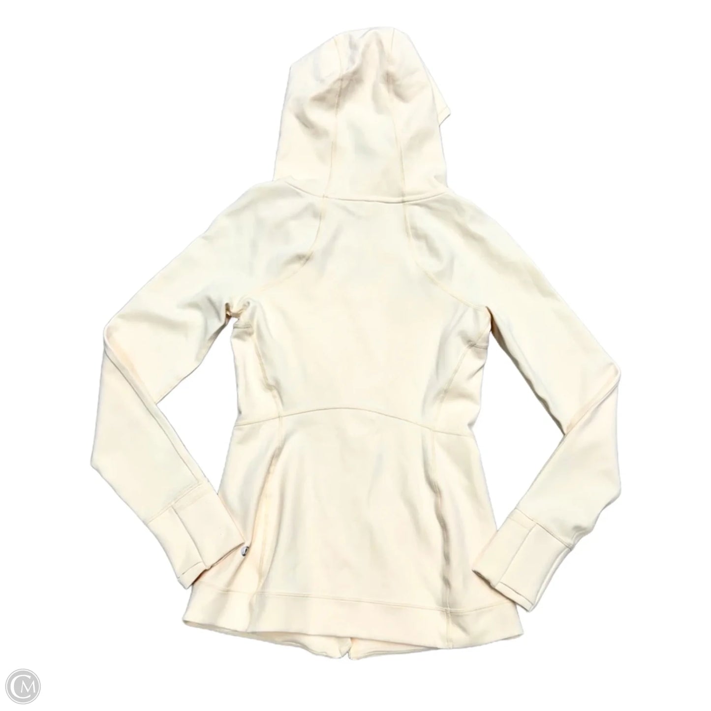 Athletic Jacket By Lululemon In Cream, Size: S
