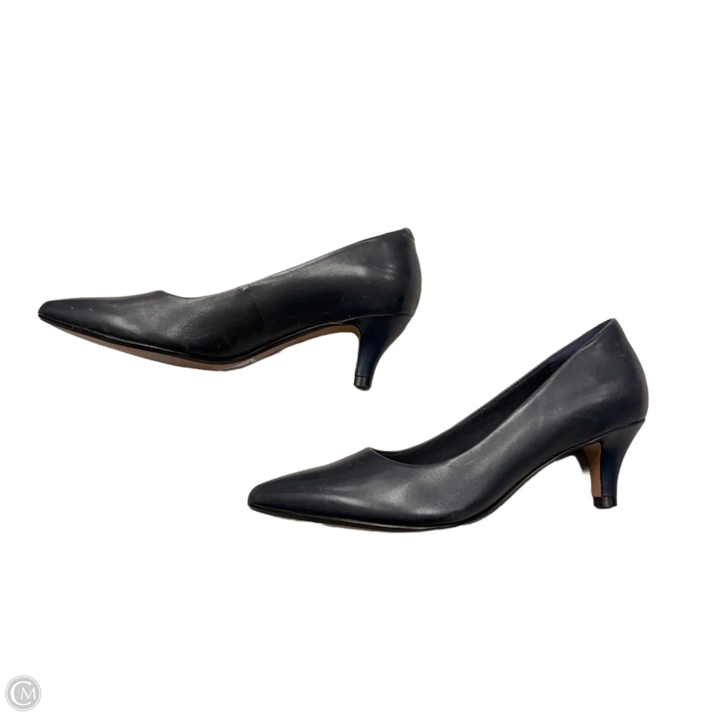 Shoes Heels Kitten By Clarks In Navy, Size: 6