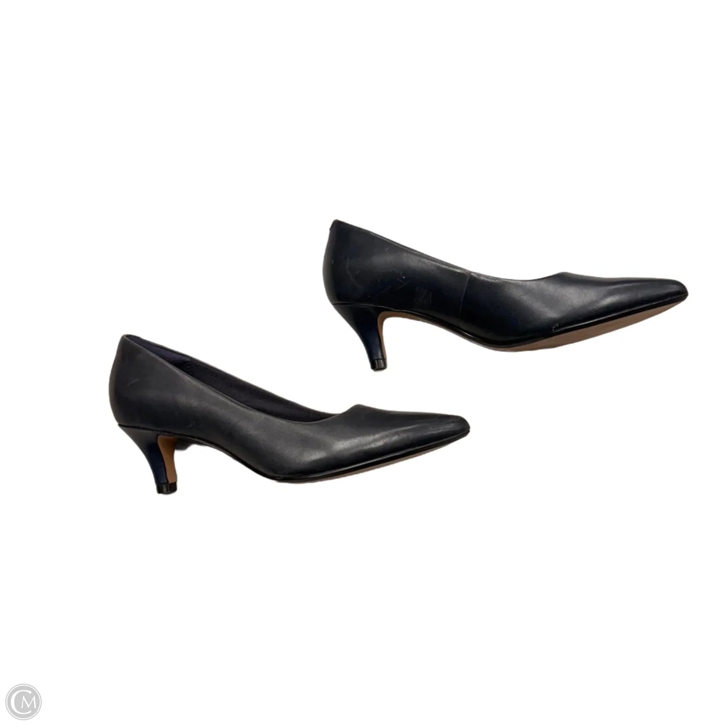 Shoes Heels Kitten By Clarks In Navy, Size: 6