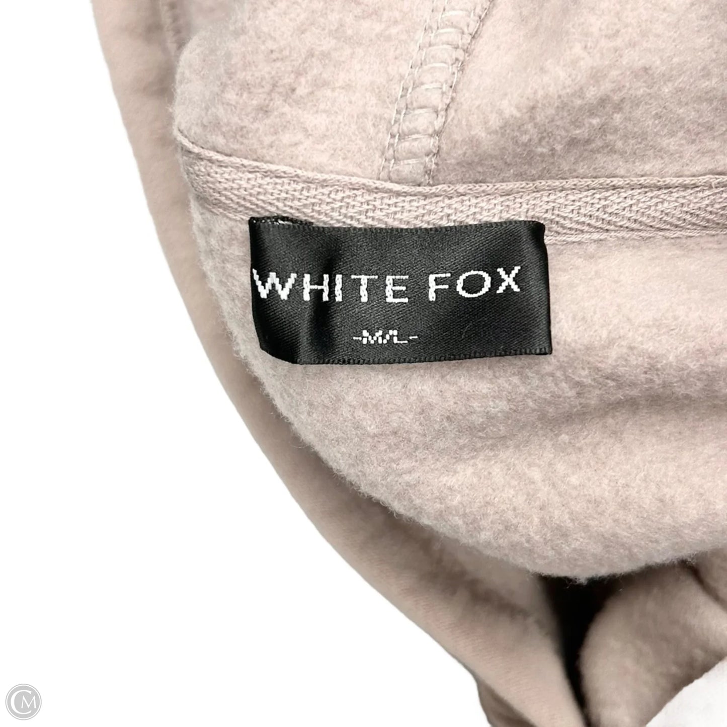 Sweatshirt Hoodie By White Fox In Taupe, Size: M/L
