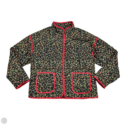 Jacket Puffer & Quilted In Floral Print, Size: M
