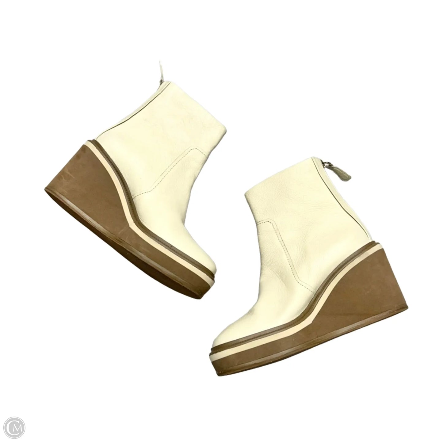 Boots Ankle Heels By Louise Et Cie In Cream, Size: 6.5