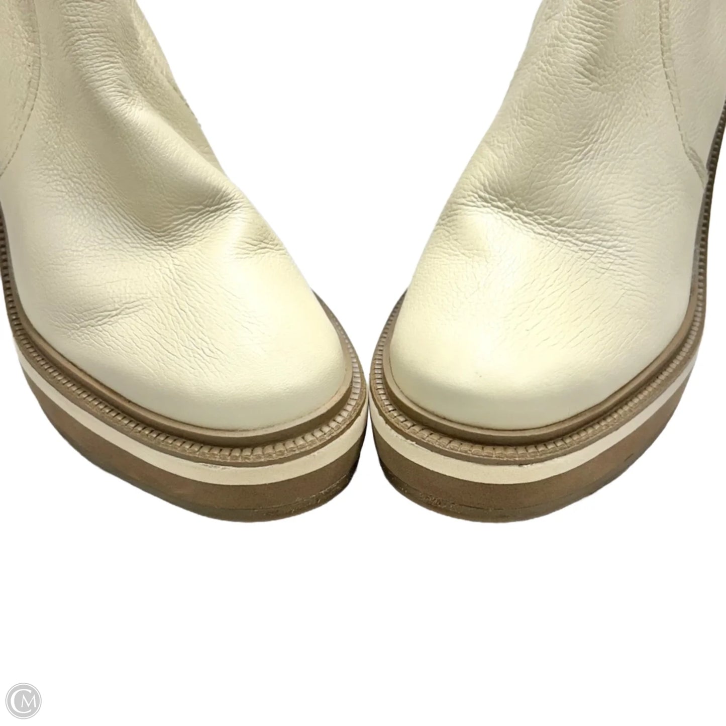 Boots Ankle Heels By Louise Et Cie In Cream, Size: 6.5
