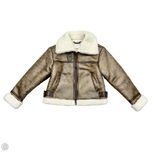 Coat Other By Loft In Brown & Cream, Size: Xsp