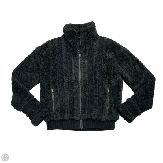 Jacket Faux Fur & Sherpa By Athleta In Black, Size: Xs