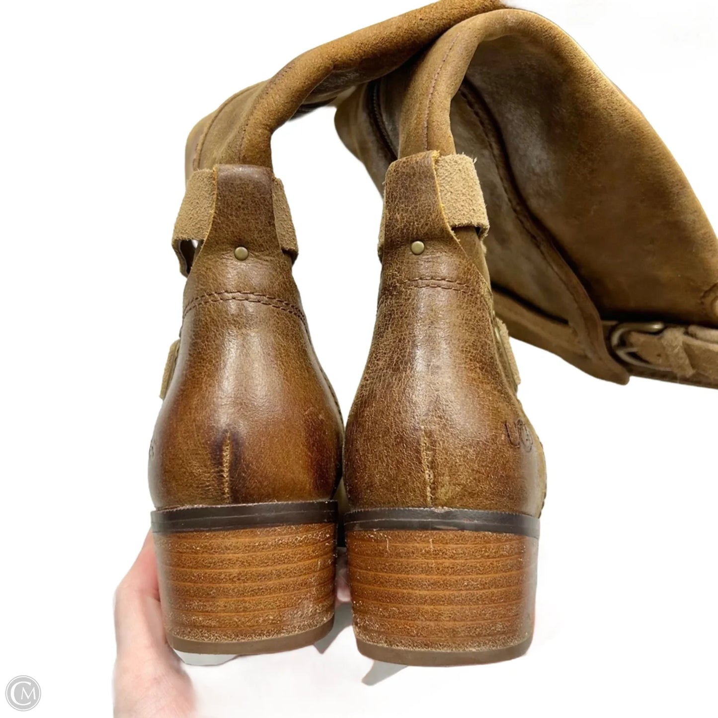 Boots Designer By Ugg In Tan, Size: 6