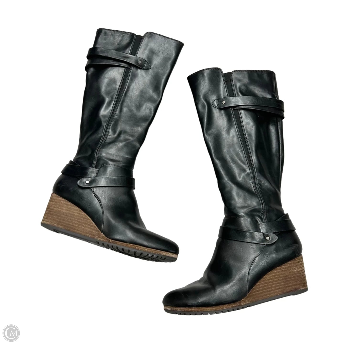 Boots Mid-calf Heels By Dr Scholls In Black, Size: 8