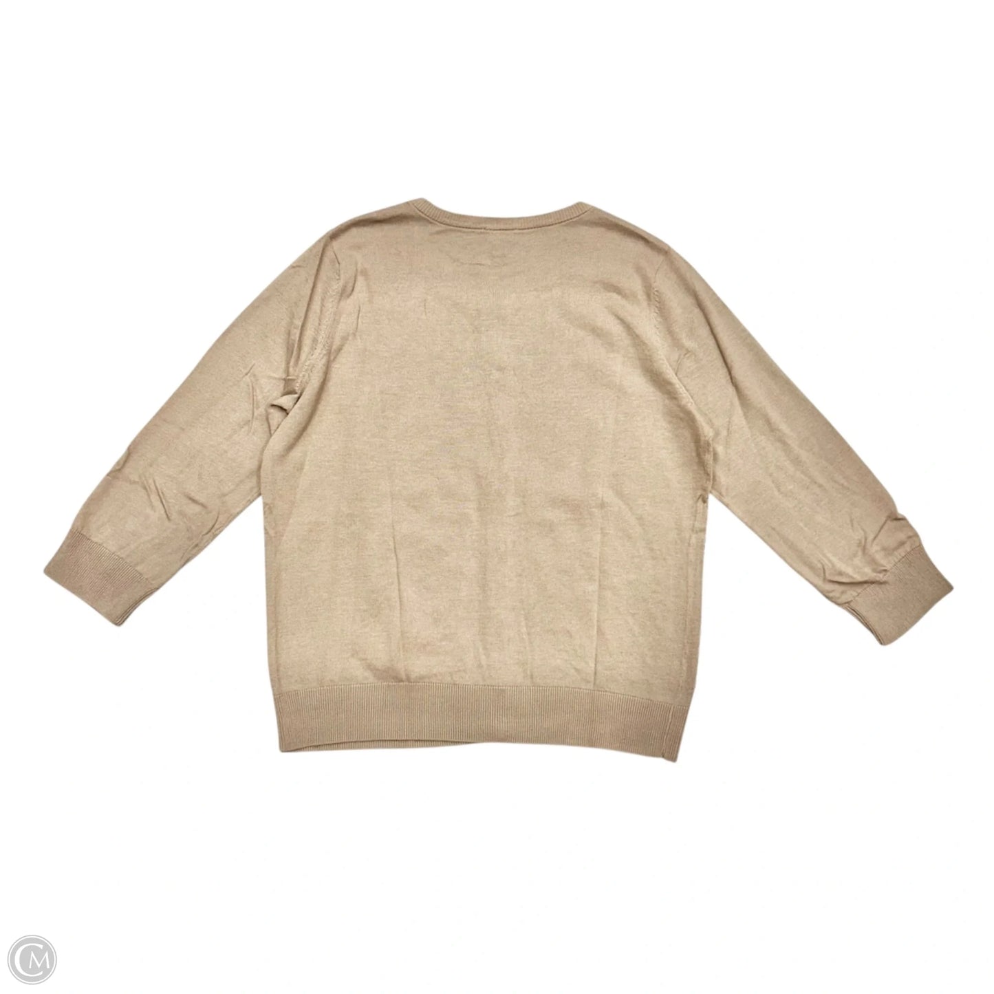 Sweater Cardigan By Talbots In Tan, Size: M