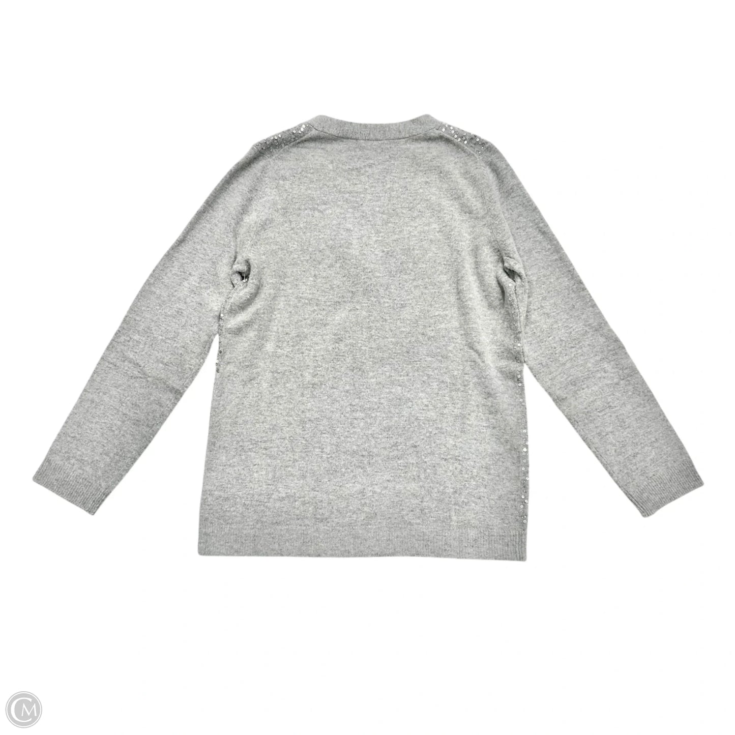 Sweater Cardigan By Talbots In Grey, Size: M