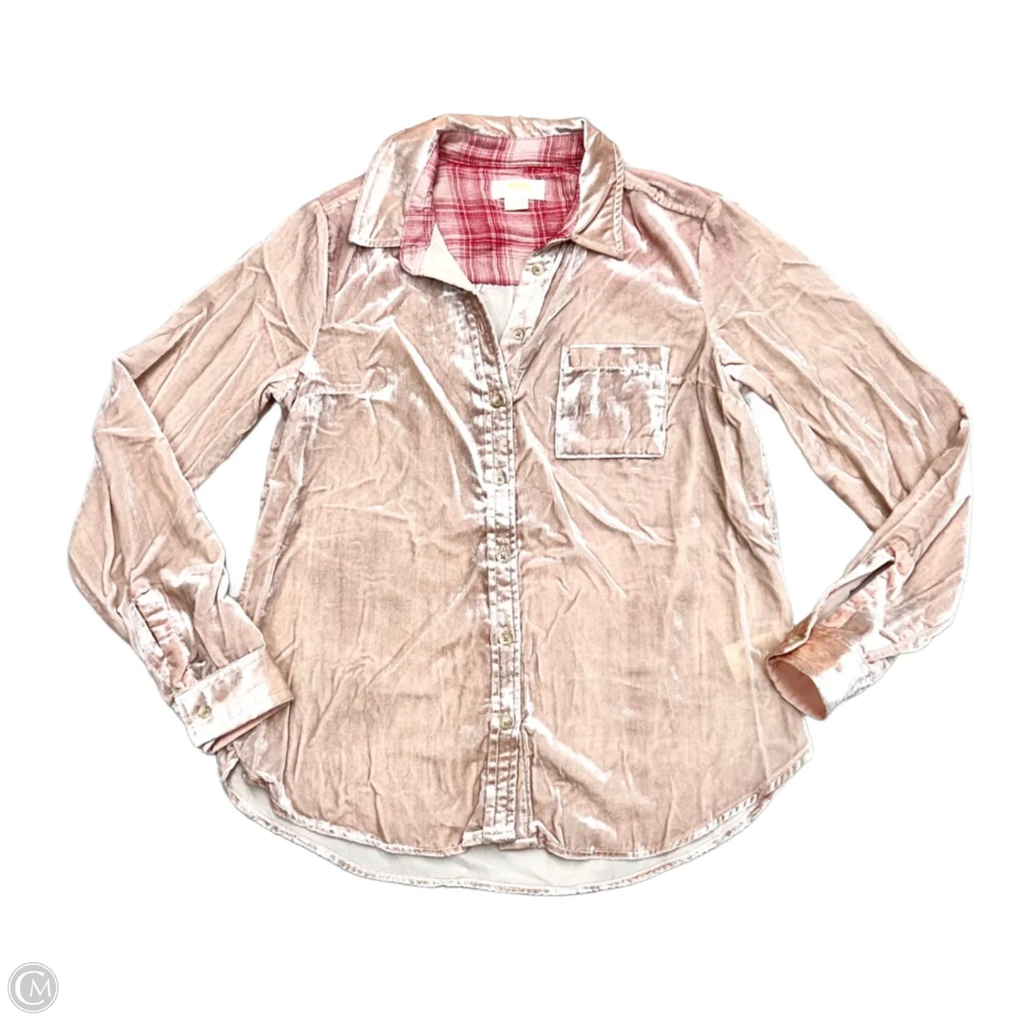 Top Long Sleeve By Maeve In Pink, Size: Xs