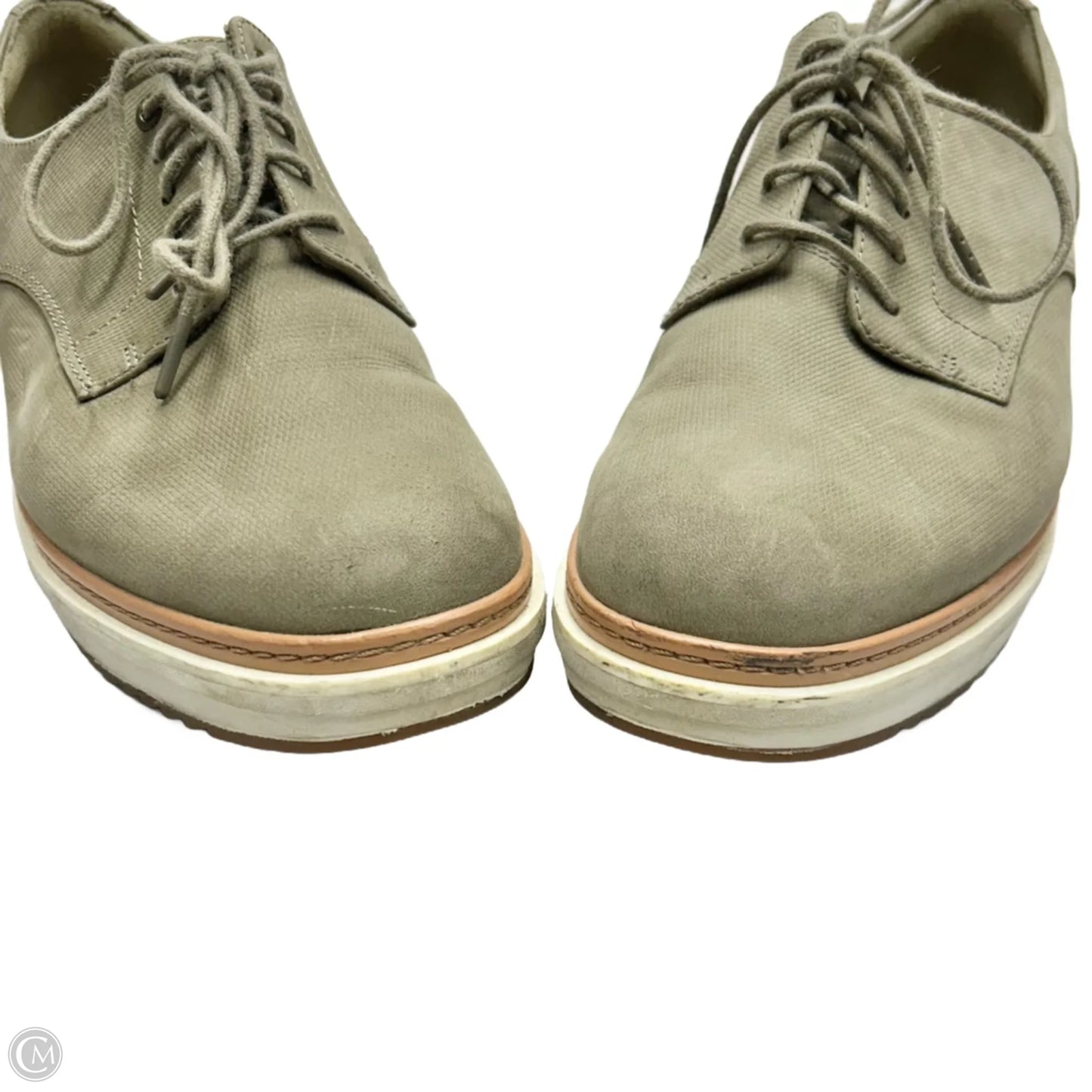 Shoes Flats By Clarks In Green, Size: 8.5