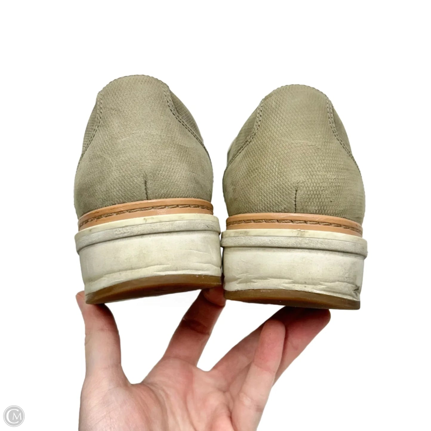 Shoes Flats By Clarks In Green, Size: 8.5