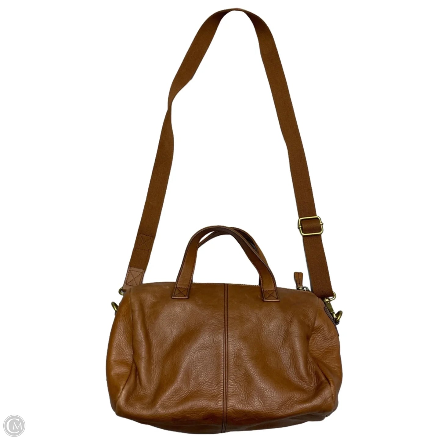 Handbag Leather By Fossil, Size: Medium