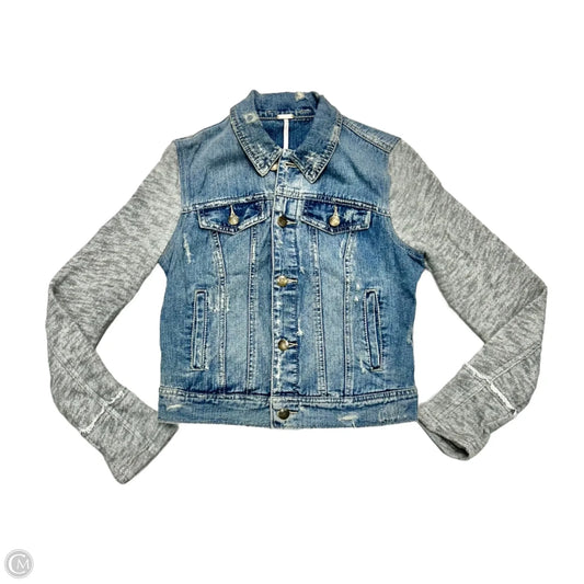 Jacket Denim By Free People In Blue Denim, Size: Xs