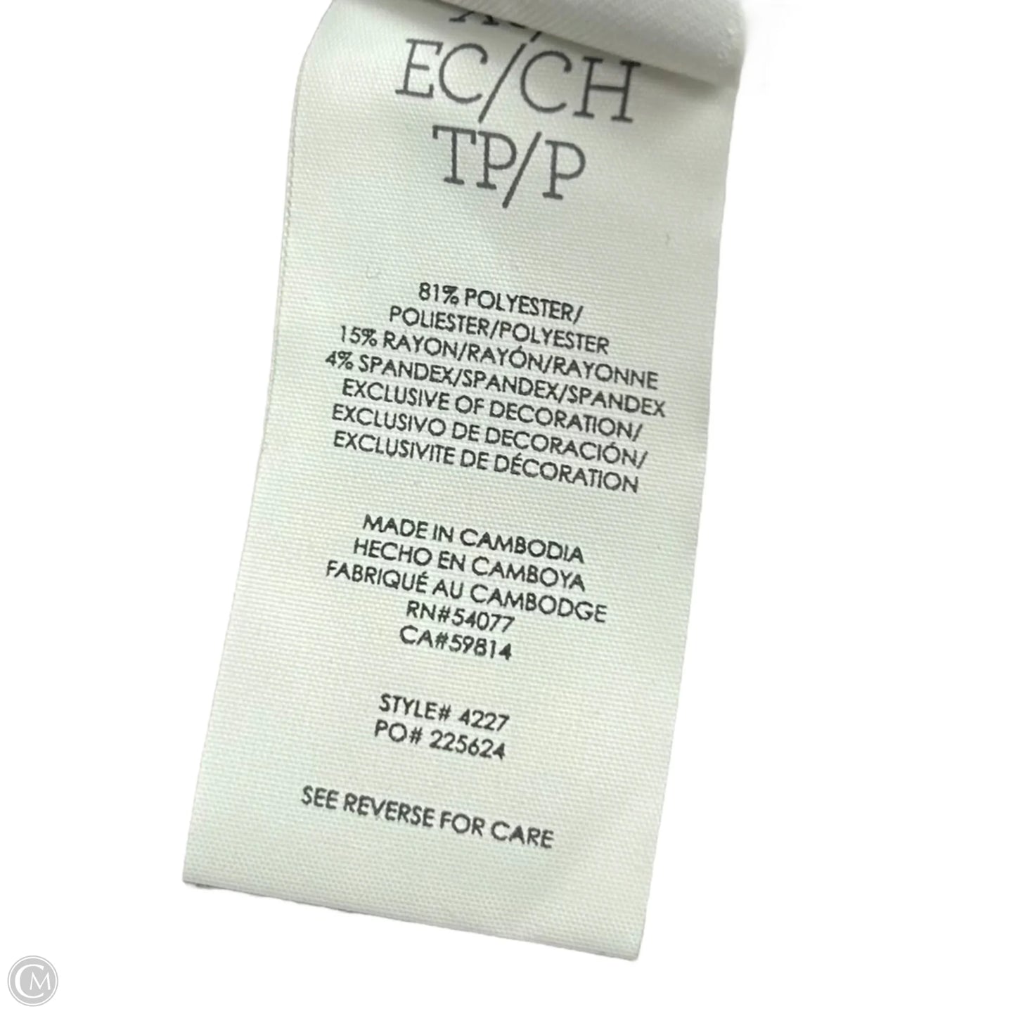 Poncho By Cabi In Plaid Pattern, Size: Xs/S