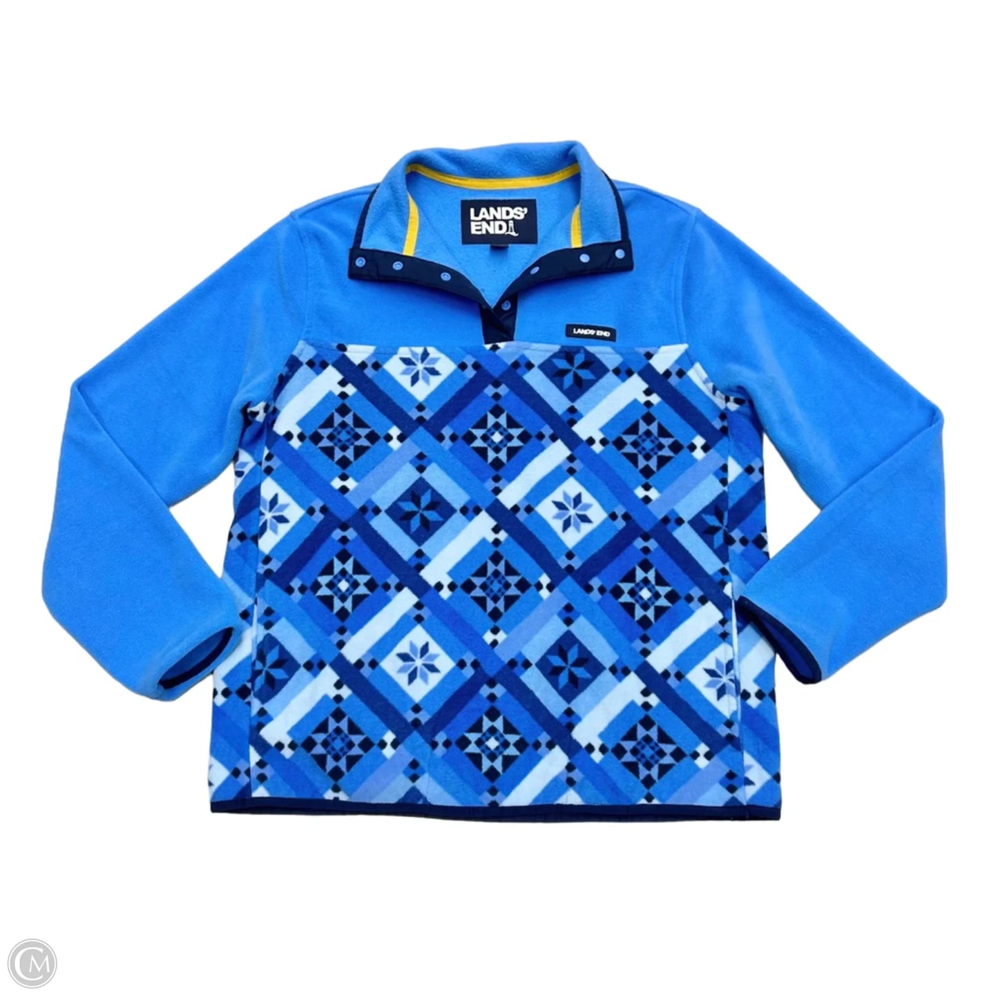 Jacket Fleece By Lands End In Blue, Size: M