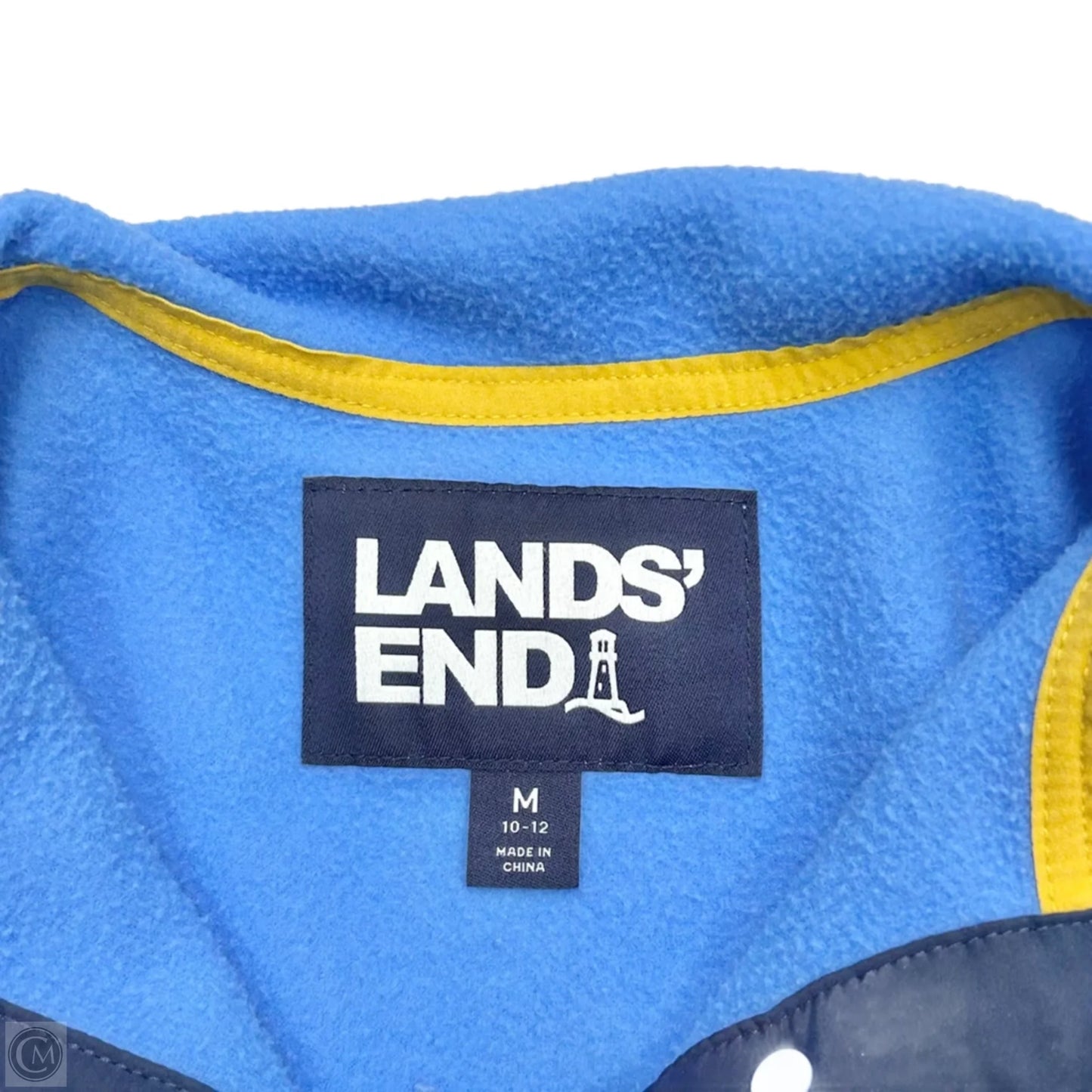 Jacket Fleece By Lands End In Blue, Size: M