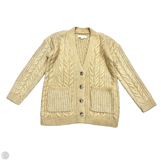 Sweater Cardigan By Loft In Tan, Size: Xxs