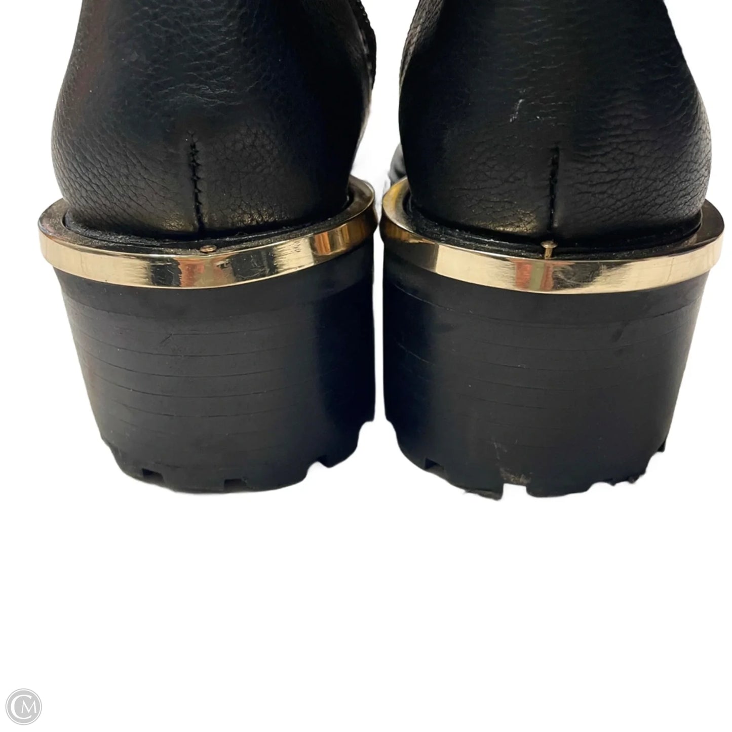 Boots Mid-calf Flats By Vince Camuto In Black & Gold, Size: 8