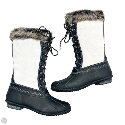 Boots Snow By Sporto In Black & Grey, Size: 8