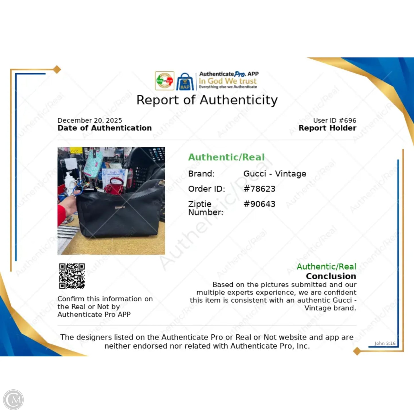 Crossbody Luxury Designer By Gucci, Size: Medium