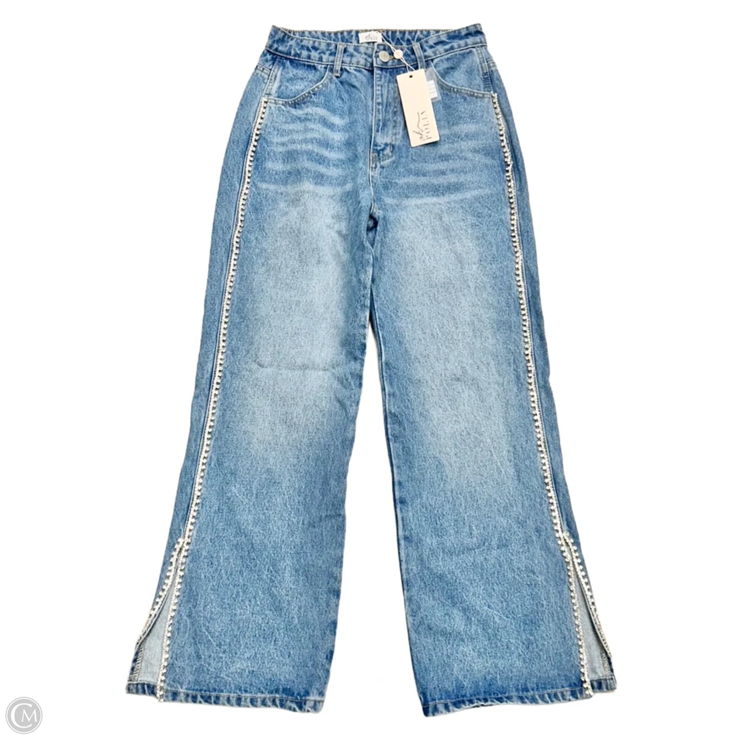 Jeans Straight By Oh Polly In Blue Denim, Size: 6