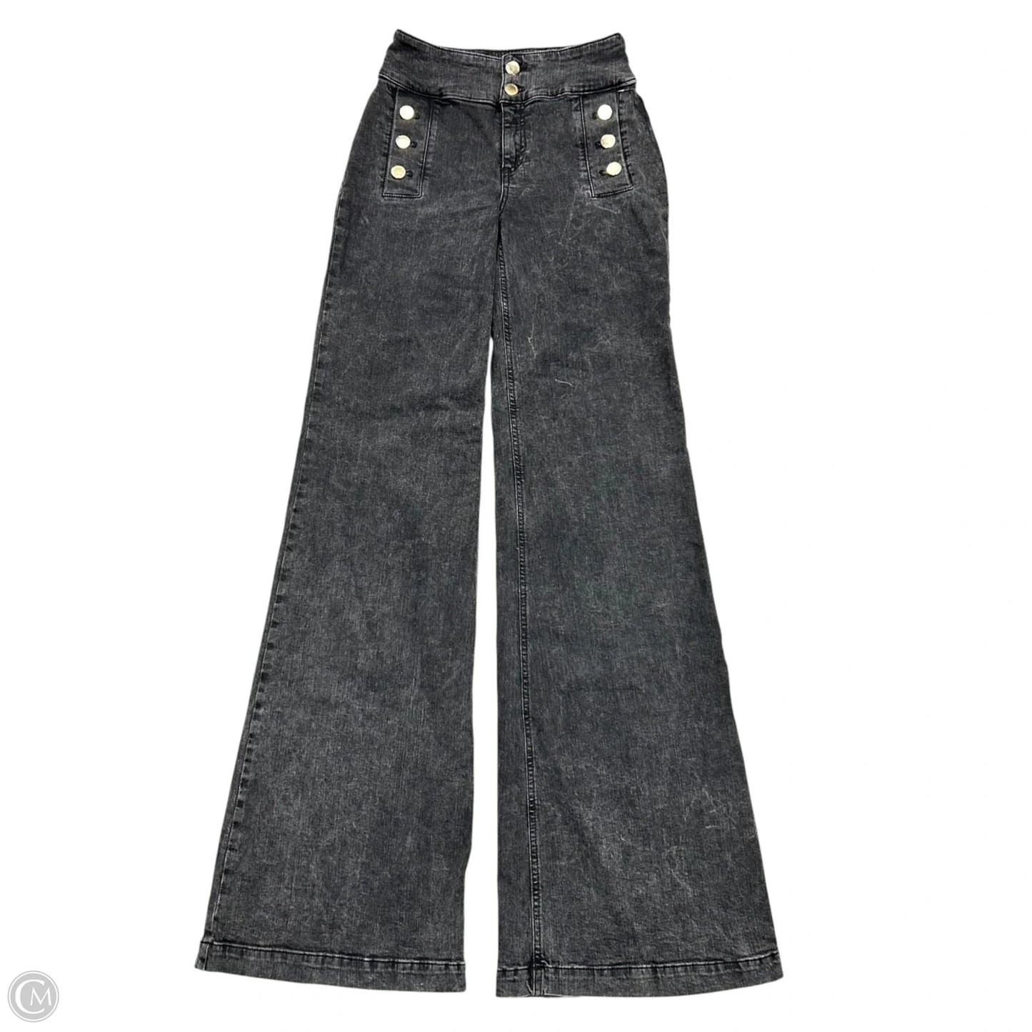 Jeans Wide Leg By Vicolo In Grey Denim, Size: S
