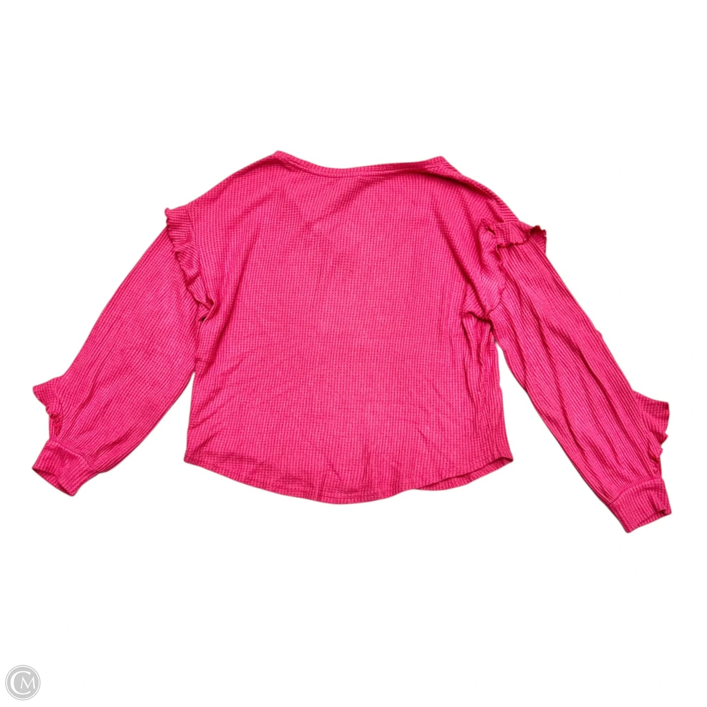 Top Long Sleeve By Pilcro In Pink, Size: L