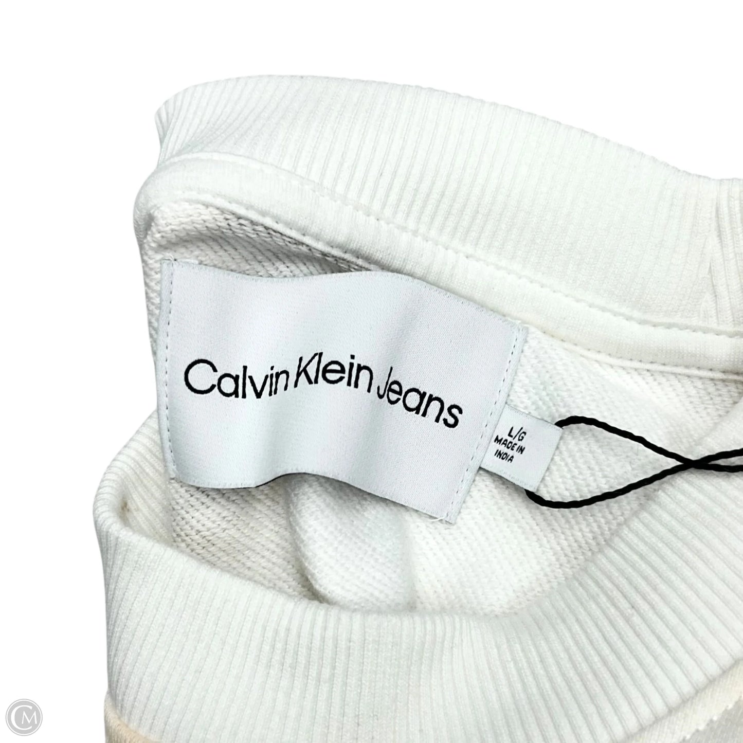 Athletic Sweatshirt Crewneck By Calvin Klein In Tie Dye Print, Size: L