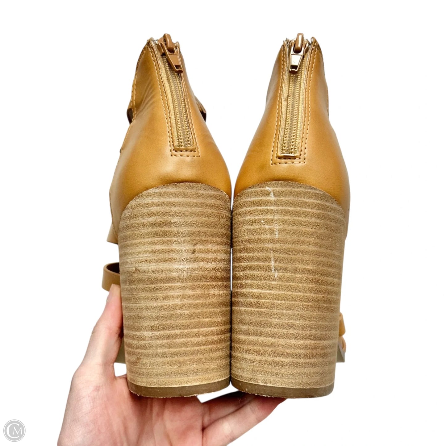 Sandals Heels Block By Dolce Vita In Tan, Size: 9