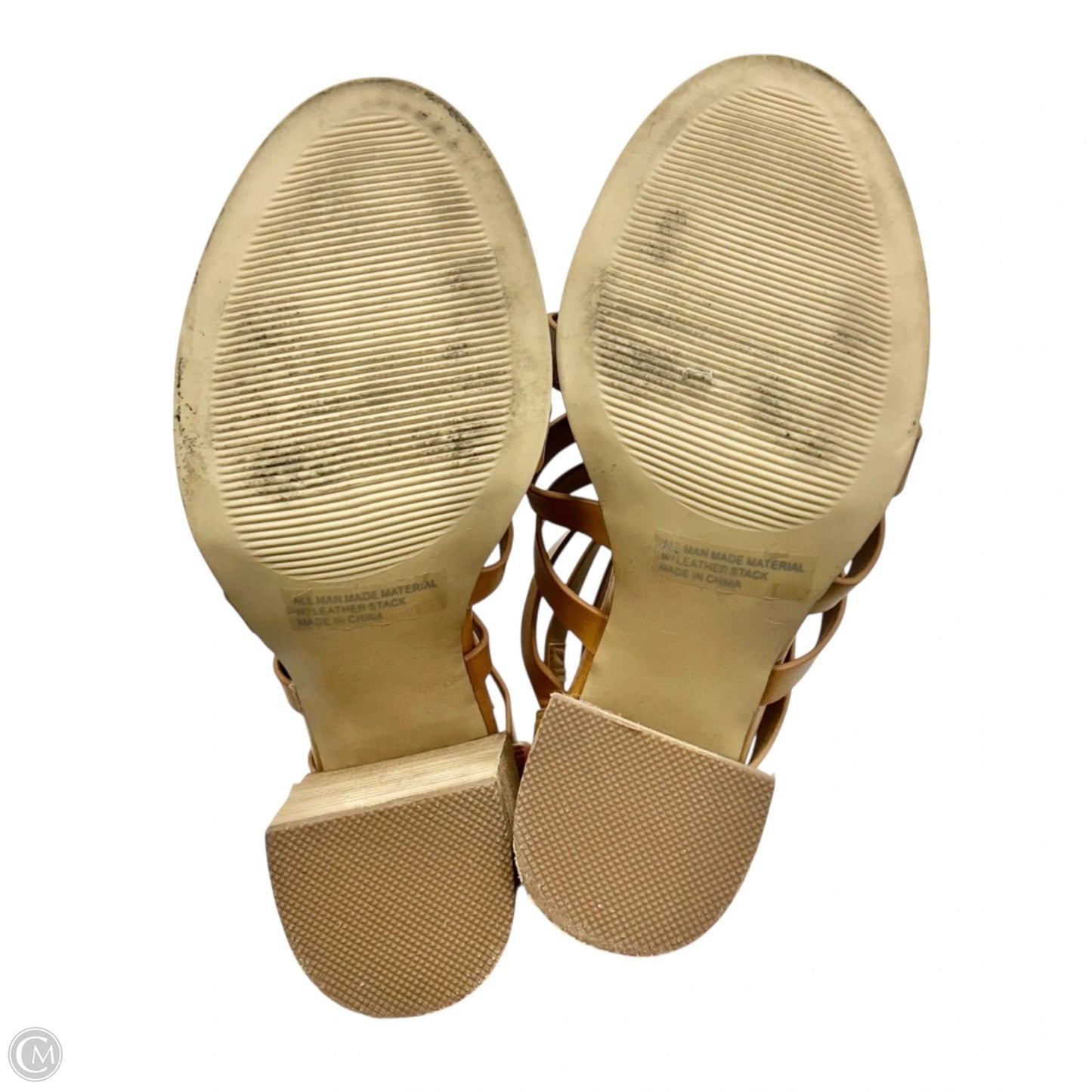 Sandals Heels Block By Dolce Vita In Tan, Size: 9