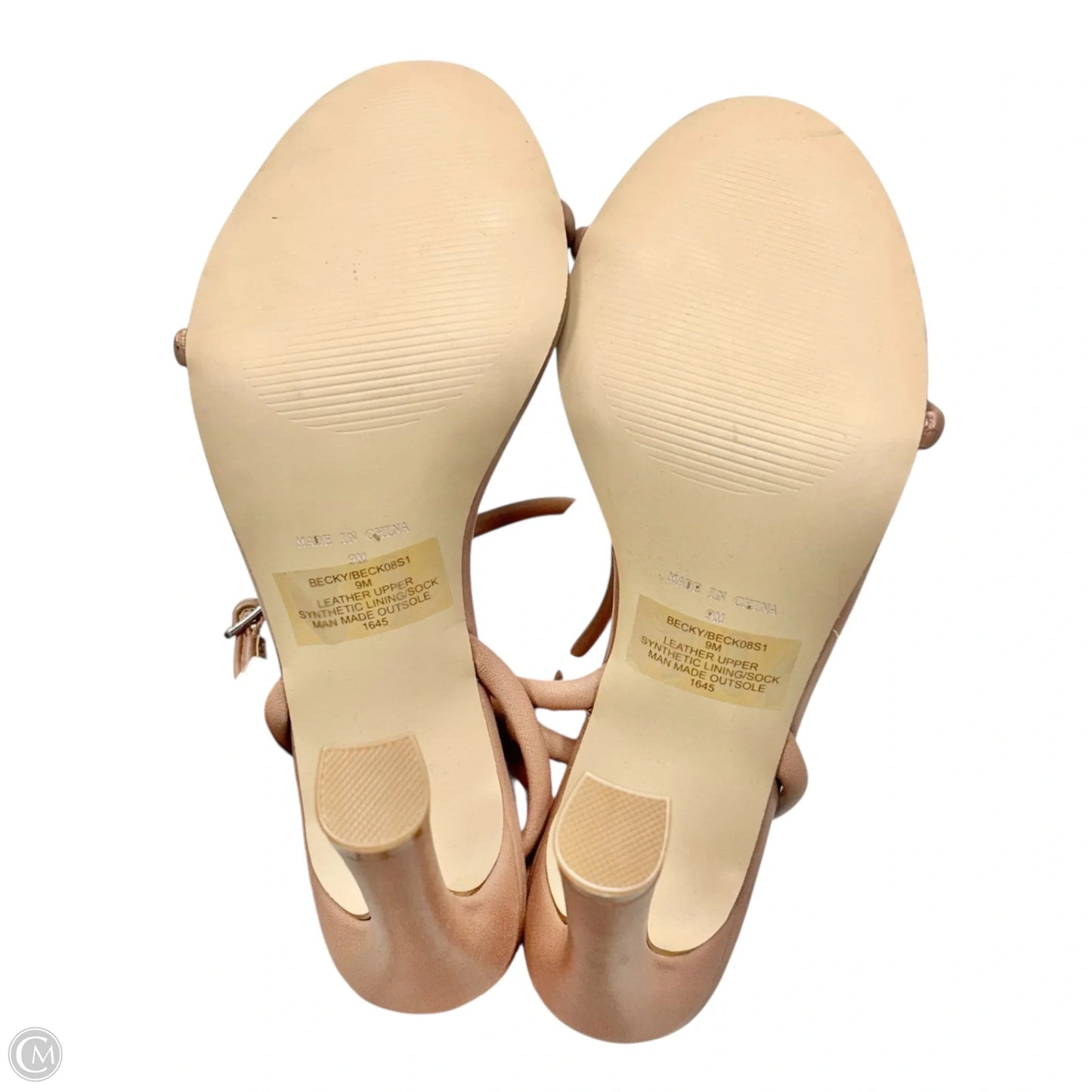 Sandals Heels Platform By Steve Madden In Tan, Size: 9