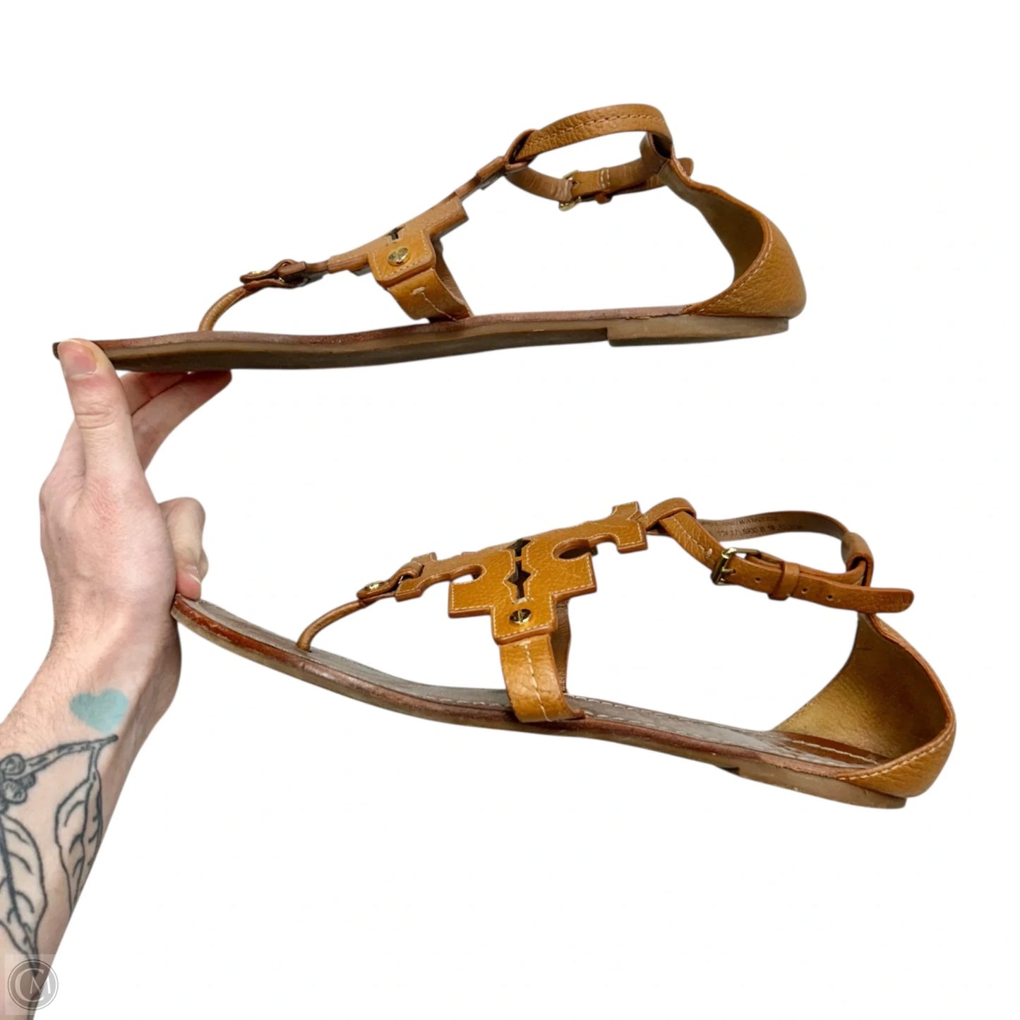 Sandals Designer By Tory Burch In Tan, Size: 9.5