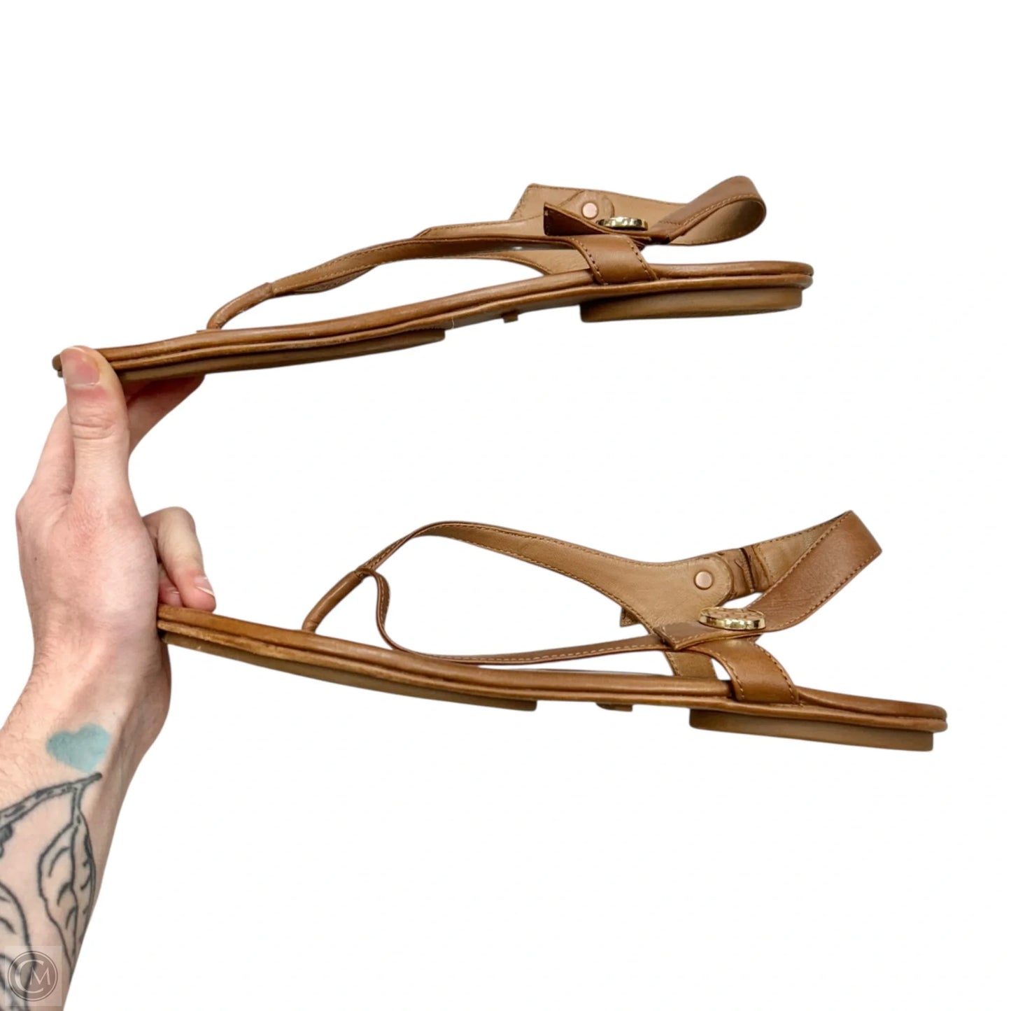 Sandals Designer By Tory Burch In Tan, Size: 9.5