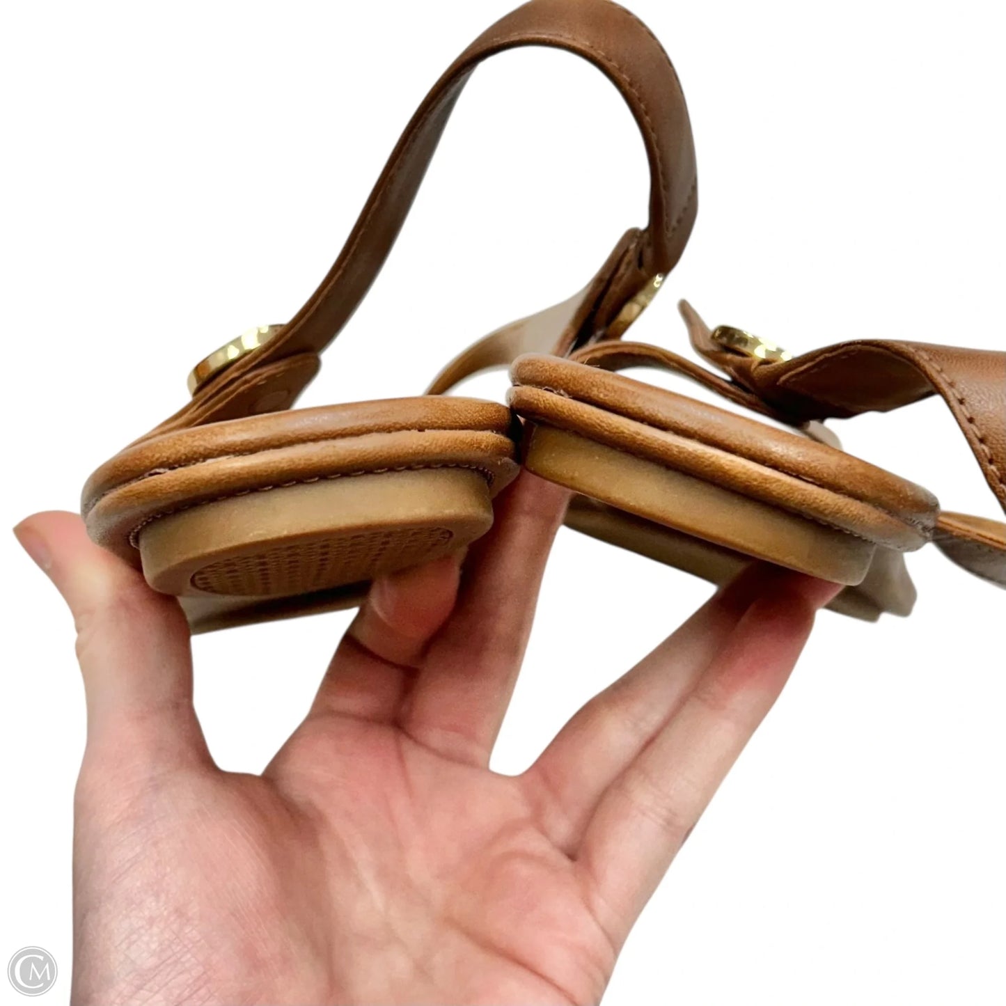 Sandals Designer By Tory Burch In Tan, Size: 9.5