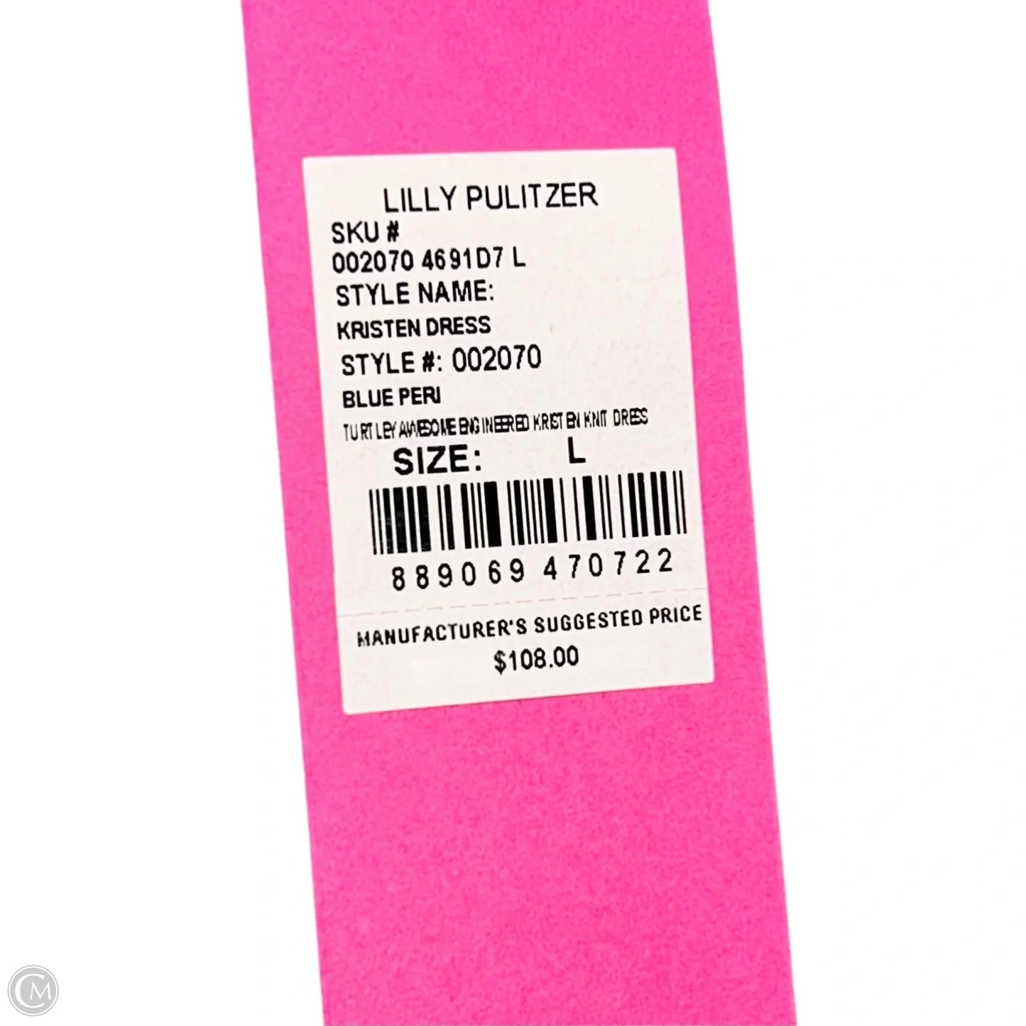 Dress Designer By Lilly Pulitzer In Blue & White, Size: L