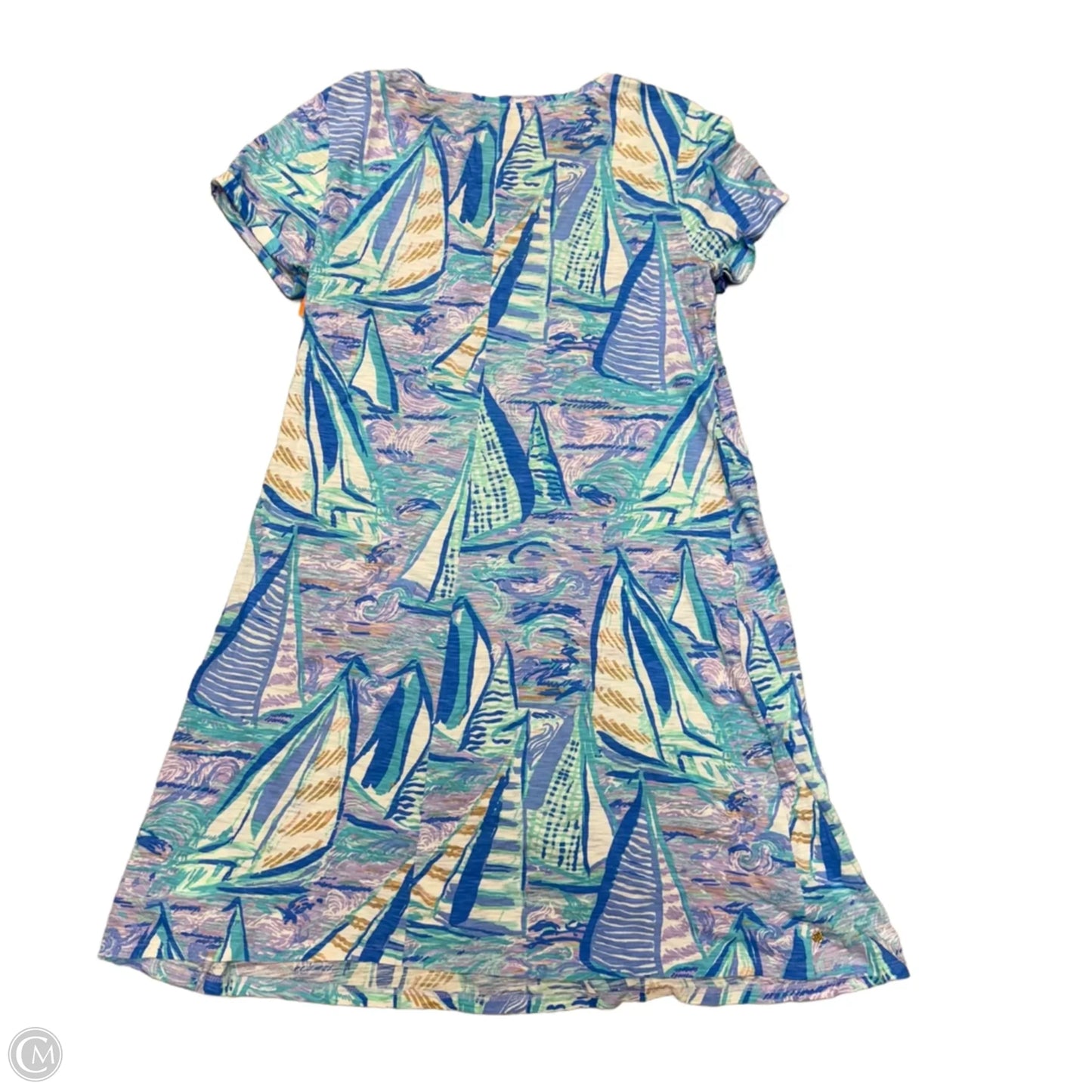 Dress Designer By Lilly Pulitzer In Blue & White, Size: L