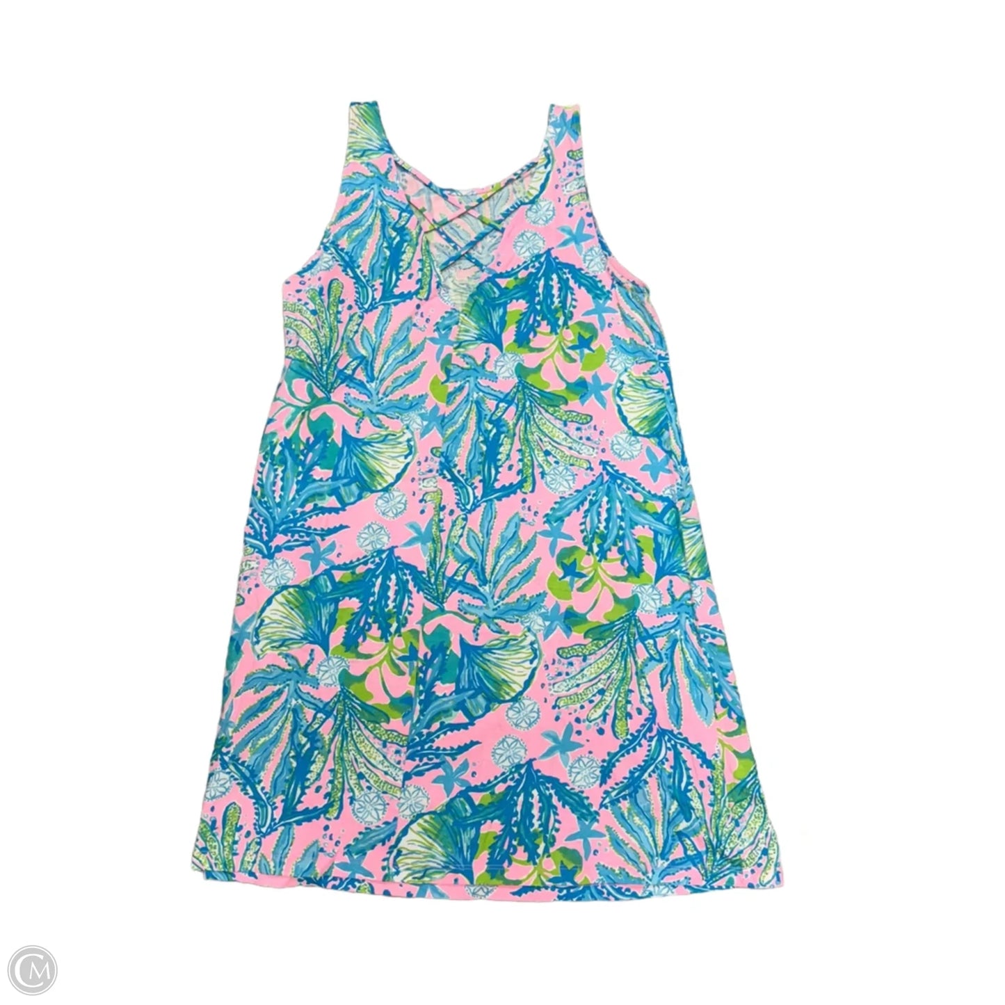 Dress Designer By Lilly Pulitzer In Blue & Green, Size: M
