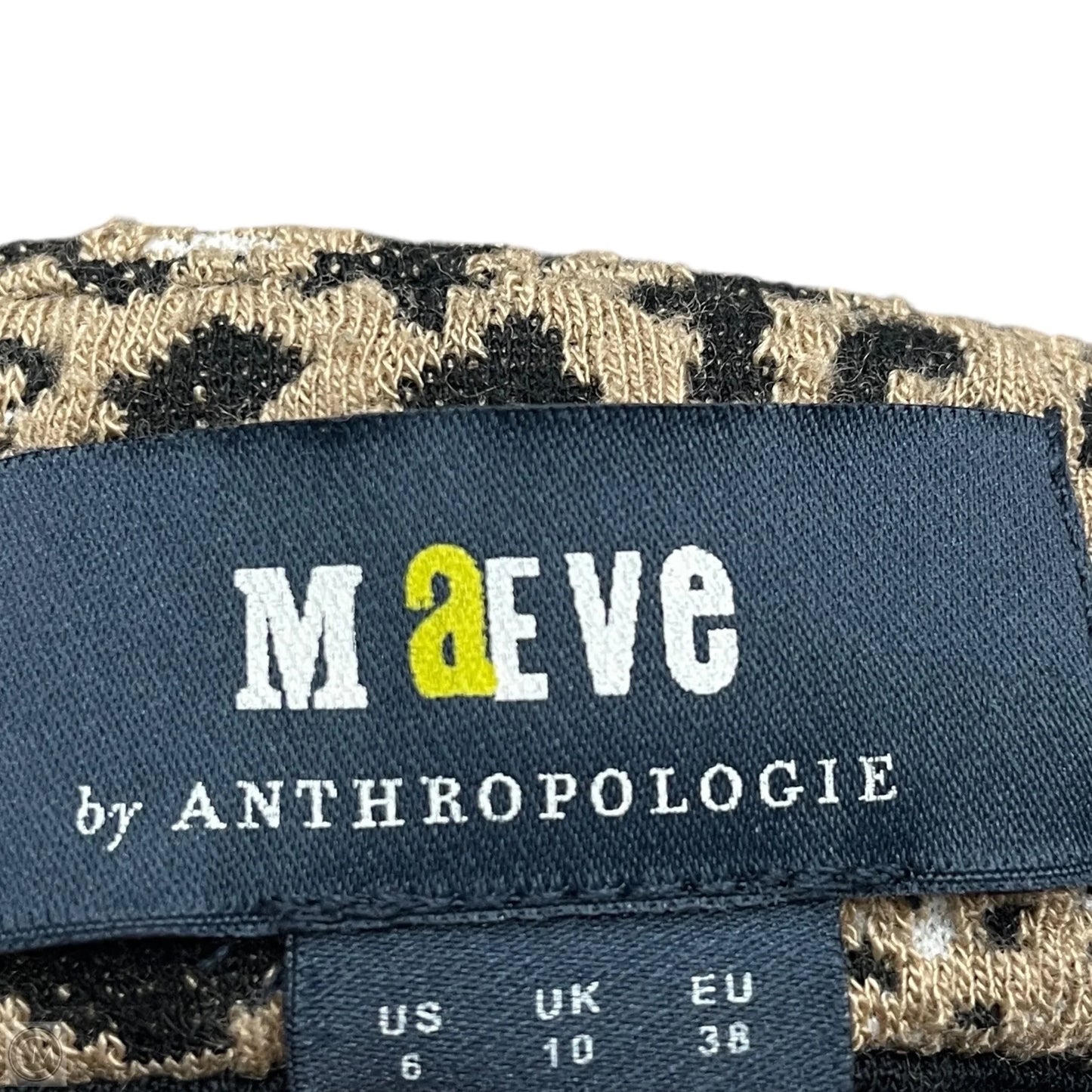 Dress Casual Short By Maeve In Black & Brown, Size: S