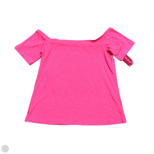 Top Short Sleeve Designer By Lilly Pulitzer In Pink, Size: L