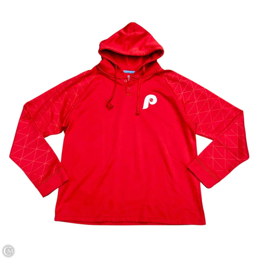 Sweatshirt Hoodie By True Fan In Red, Size: Xl