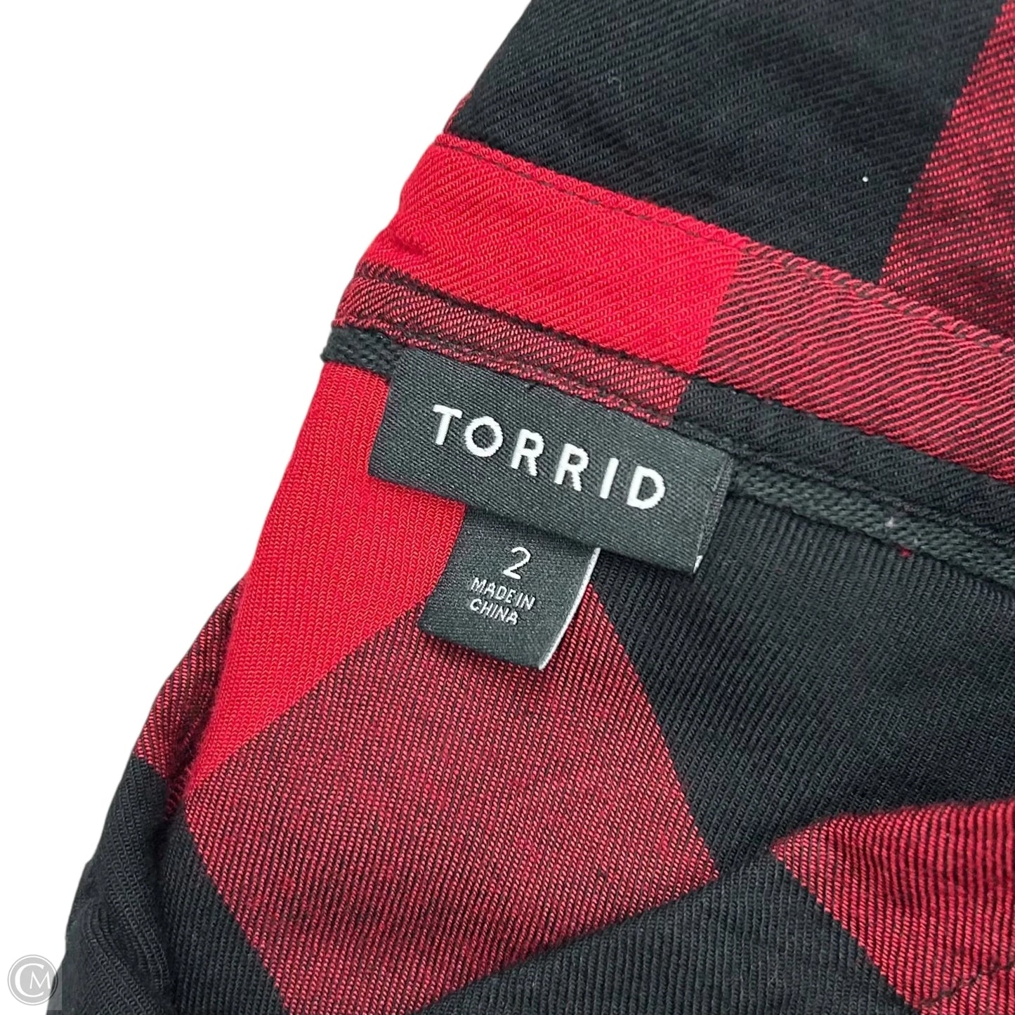 Top Long Sleeve By Torrid In Plaid Pattern, Size: 2x