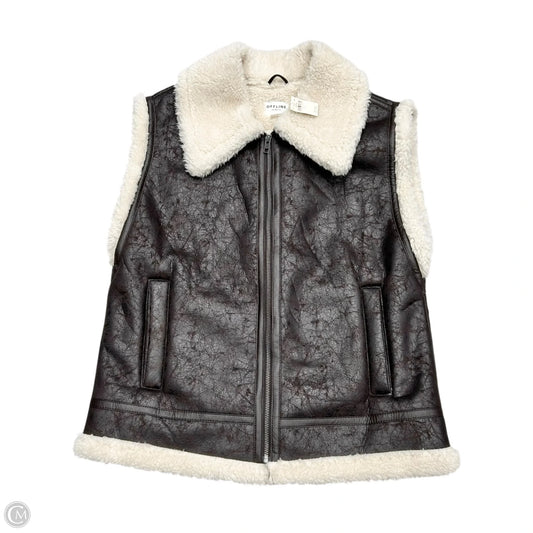 Vest Faux Fur & Sherpa By Offline By Aerie In Brown, Size: L