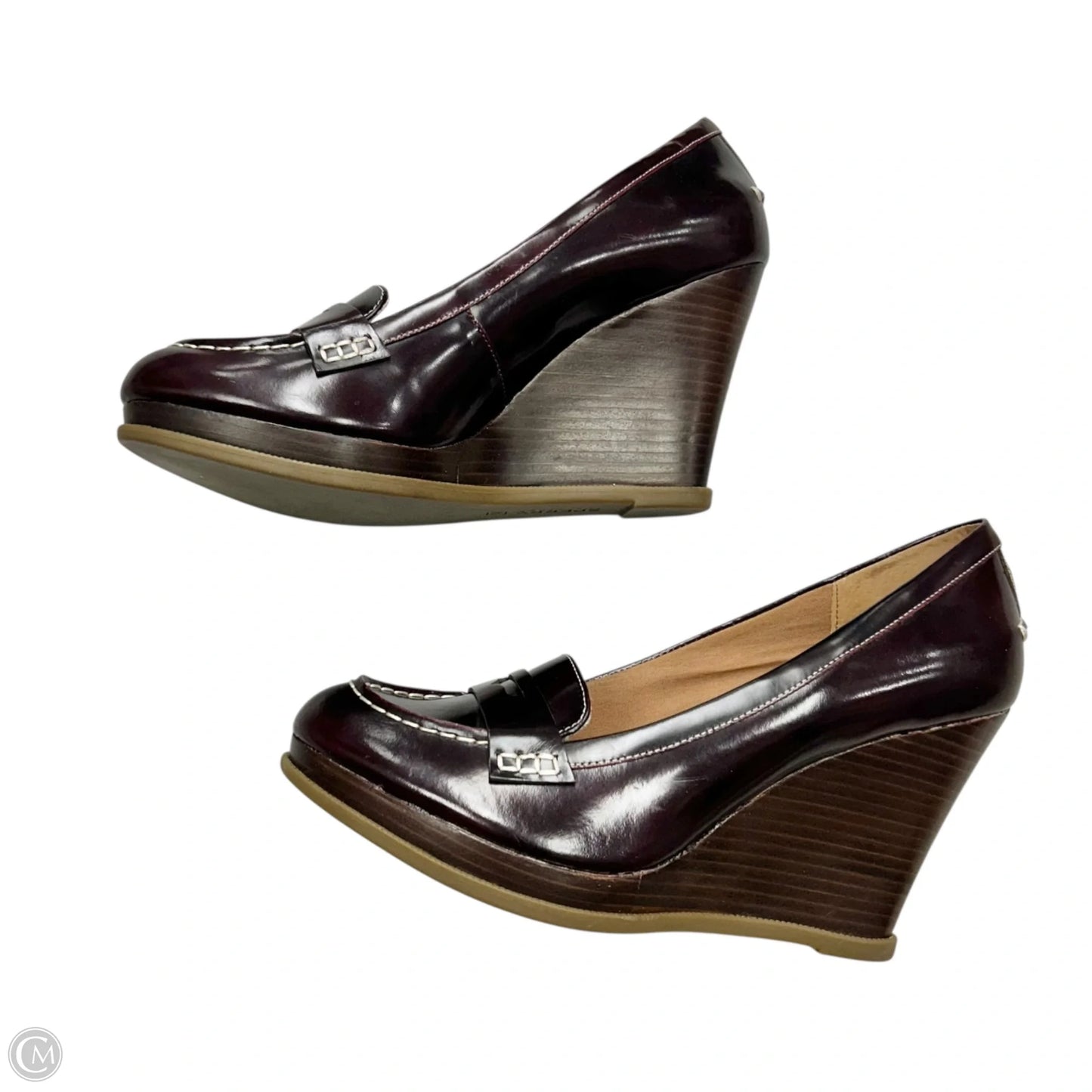 Shoes Heels Wedge By Sperry In Maroon, Size: 10